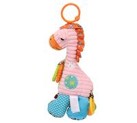 Acouto Sonaglio per Passeggino con Specchio per Massaggiagengive Simpatica Giraffa in Peluche Campana per Auto per Bambini per Appendere Lo Specchio del Passeggino, Massaggiagengive con Sonagli