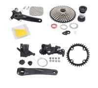 Acouto Speed Groupset da 11 a 40T Bike Speed Cassette Grove Derarilleur Catena Derarilleur Set 36T Crankset Grow Hollo Hollow Gandwined Other e Freewheel Il Deragliatore in Acciaio e Temperato Molto