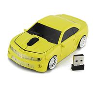 Acouto SportsButo Forma di Mouse Wireless Mouse 2,4 G Sensore di Precisione Elevata - per i Giochi per Laptop e L'uso 'ufficio (YELLOW)