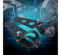 Acouto Staffa di Morsetto per Fari della Forcella Motociclistica Robusta, Resistente, Adatta a 33-43 Mm di Forcella, Ottimo per i Proprietari di Bici Personalizzati (BLACK)