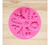 Acouto Stampo da Forno Natalizio in Silicone, 24 Modelli, per Uso Alimentare, Flessibile, Resistente Alle Alte Temperature, per Torte, (Miscela natalizia2)