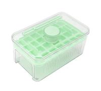 Acouto Stampo per Cubetti di Ghiaccio a Rilascio Facile con Coperchio a Pressione, Contenitore per Conservazione per Raffreddamento Whisky Cocktail (Verde 1 strato)