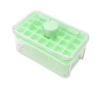 Acouto Stampo per Cubetti di Ghiaccio a Rilascio Facile con Coperchio a Pressione, Contenitore per Conservazione per Raffreddamento Whisky Cocktail (Verde 2 strati)