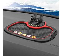Acouto Supporto per il Tappetino per Telefono dell'auto Supporto Non Slip Multifunzionale per Chiavi Cellulare e Bicchieri Non Slip e Possono Ruotare ((Cartone animato) Cuscinetto e supporto)