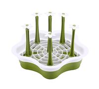 Acouto Supporto per Scarico di Bottiglie D'acqua con Progettazione di Fiori, Griglia di Asciugatura da Banco di Grande capacità per Tazze D'acqua, Tazze e Altro Ancora, Ottimo per Piccoli (Green)