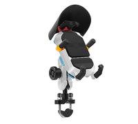 Acouto Supporto per Telefono per Moto, Supporto per Telefono Antifurto Ruotabile a 360° con Cappuccio Antipioggia, per Telefoni da 3,5-6,5 Pollici (black)