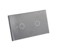 Acouto Switch Gang, Pannello Touch Wifi per App, Telecomando, Voce e Timer, Comando Vocale Multipiattaforma, Interruttore a Parete in Vetro Temperato per la Casa Smart Light Switch 2 Wifi