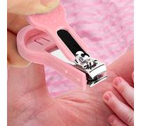 Acouto Tagliaunghie per Bambini 3 in 1, Kit di Toelettatura Sicuro in Acciaio Inossidabile Include Forbici, Tagliaunghie e Lima per la Cura delle Unghie dei Neonati (PINK)