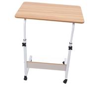 Acouto Tavolo Servitore con Ruote Carrello per Laptop con Ruote in Legno Ad Altezza, Tavolino a Forma di C per la Casa e Ho Tavolo Sopra il Letto Carrello per Laptop con Rotelle Tavolino a Forma di