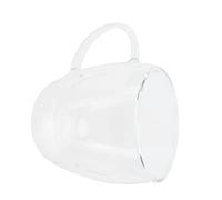 Acouto Tazza in Vetro con Manico Tazza Trasparente a Doppia Parete per caffè, Latte, tè, Bevanda, Resistente Al Calore, Tanica da 350 Ml, può Bere Acqua, Facile con e o Dopo la dell'Acqua, di (250ml)