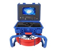 Acouto Telecamera Fognaria Autoleveling con Telecamera di Ispezione del Tubo del Trasmettitore da 512Hz Registratore DVR IP68 30M Dranaggio per Pipeline Industriali 7in LCD Visualizza Noi Collega la