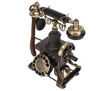 Acouto Telefono Antico Quadrante Vintage retrò Telefono Fisso con Filo Vecchio Stile per la Casa Accessori per la Casa Luce Gialla Altro T Antico Vintage retrò Quadrante Rotante