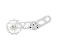 Acouto Tenditore a velocità Singola Tenditore in Alluminio in Lega di Bici Pieghevole a Catena per Bici Tesi di per per Pieghevole a velocità Singola Anodo Inciso Accurato per la di Piegatura (SILVER)