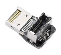 Acouto Testa 'adattatore Dattilico Anteriore PC Madono USB3. Convertitore PH74A Convertitore a Gomito da 10G 90 Gradi PH74A Supporto 10G USB3 Speed 20G PRA Front Type-E AdapterType-E Front
