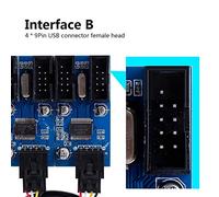 Acouto Testa di Testa della Scheda Madre USB Maschio a 4 Female ESTENSION SCLITTER CAVO USB Pin Lunghezza del Connettore del Perno 28 Cm Circa 9 Pin Interfaccia Intesta