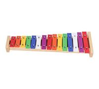 Acouto Toddler Xylophone Toys 15 Note Chiave Bell Play con 2 Martellamento, Materiale in Pino e Alluminio Sicuro, Migliora il Coordinamento degli Occhi in Mano per