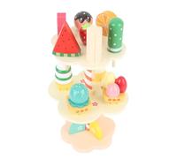 Acouto Torre per Gelati e Dessert Set da Gioco in Legno per Tea Party Educativo per Bambini Include un Pomeriggio con Torre di Gelati e Dessert Set da Gioco per Tea Party in Legno