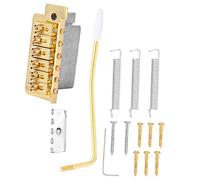 Acouto Tremolo con Cordiera a Ponte Vibrato con Bloccaggio Singolo a Rullo per Chitarra ST Acrilico Buona qualità e Ponte TremoloPonte Tremolo per ChitarraPonte SingoloChitarra (GOLD)