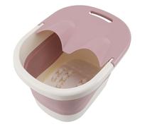 Acouto Vasca da Bagno Vasca Ad Alta funzionalità Portatile Pieghevole con Secchio in Ammollo del Piede per il Blu Casalingo Goditi il viaggio Qualsiasi Coperchio Copquadrata Tubfoot Tubfoot (PINK)