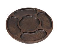 Acouto Vassoio in Legno Diviso, Vassoio da Portata per Antipasti, Snack, Piatto Vegetariano, Piatto Decorativo Componibile per Buffet per feste. Un sezionato. Il Nostro per Snack in Legno. (Stile 2