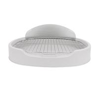 Acouto Vassoio per Vasino per Cani con Deflettore Rete in Acciaio Inossidabile Vassoio Porta Assorbenti per pipì per Cuccioli Toilette per Cani per Interni Vasino in Materiali Grigi Il Robusto tra