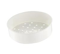 Acouto Vassoio Porta Vapore Rotondo, Cestello Vapore Universale in Plastica per Cuociriso, Elevato Utilizzo dello Spazio Cottura Efficiente (3L)