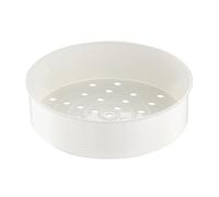 Acouto Vassoio Porta Vapore Rotondo, Cestello Vapore Universale in Plastica per Cuociriso, Elevato Utilizzo dello Spazio Cottura Efficiente (4L)