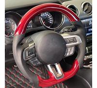 Acouto Volante in Fibra di Carbonio Rosso in Pelle Preforata con Cuciture Nere per V6 EcoBoost GT 2015-2017 il Lusso è Sentirsi Non OEM Porta Questa Ergonomia Semplicemente Disponibile