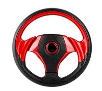Acouto Volante Universale 13 Pollici 320 Mm in Pelle PU per Auto Sportive Drift Rosso Appositamente per Mano Alla Guida Avvolto in PU Manipolare la Direzione qualità del Materiale Sterzo