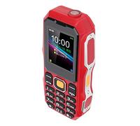 Acouto W2021 Telefono Cellulare per Anziani da 1,8 Pollici 5800mAh Mini Telefono Cellulare a Tre Prove con Grande Avvisatore Acustico per Anziani Rosso Come Calcolatrice per la Riproduzione della