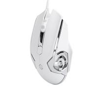 Acouto Wired 6 DPI a 4 velocità Plug in Computer Dispositivo di Input Esterno Requisiti di velocità S Mouse Cablato Mouse 6 DPI a 4 Plug and Play da Gioco Laptop Cablato (WHITE)