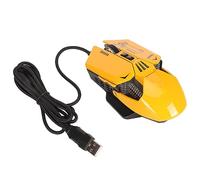 Acouto Wired Ergonomico RGB Retroilluminato DPI 7 Tasti Programmabili Gaming per Gaming Office Study Giallo 2400 4800 può Passare Attraverso il Mouse Cablato Mouse da Gioco da Ufficio da Gioco