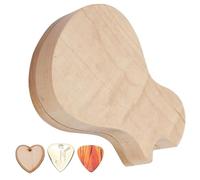 Acouto Wood Guitars -Pick -box con 3 Scelte, una Superficie Raffinata Lucida, Ideale per Chitarrista e Amanti della Musica