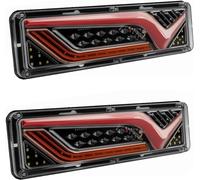Acptxvh 2PCS 12V/24V LED auto esterni camion luci di coda,freno posteriore indicatori di direzione,rimorchio luci,per caravan furgone camion trattore,fanali posteriori rimorchio