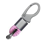 ACPURI Corda intrecciata per auto, in lega di zinco, portachiavi per auto, decorazione per gioielli, regalo aziendale, per uomini e donne, Colore: rosa., Standard