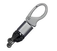ACPURI Corda intrecciata per auto, in lega di zinco, portachiavi per auto, decorazione per gioielli, regalo di affari per uomini e donne, Nero, Standard, Moderno