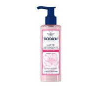 Acqua alle Rose, Latte Detergente Lenitivo, Con Estratto di Rosa Chinensis, Ideale per le Pelli Secche o Sensibili, Deterge e Idrata la Pelle Delicatamente, Uso Quotidiano, 200 ml