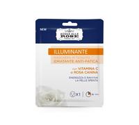 Acqua Alle Rose, Maschera Viso in Tessuto Illuminante, Idratante Anti-fatica, Con Vitamina C di Rosa Canina e Vitamina C Micellare, Ingredienti Naturali, Idrata e Ravviva la Pelle Spenta e Opaca