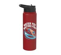 Acqua Aspettando Nuotatore Gioco di parole Stainless Steel Insulated Water Bottle