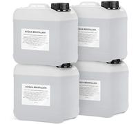Acqua Bidistillata pura per uso clinico ed industriale 4x5 litri, Distillata due volte, Demineralizzata, Made in Italy