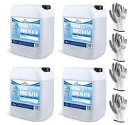 Acqua Bidistillata Pura per Uso Industriale e clinico 4 Taniche x 5L + 4 Guanti