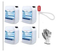 Acqua Bidistillata Pura per Uso Industriale e clinico 4x5L + 1 Guanti + Pompa