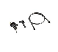 Acqua calda e fredda ibrida montata a mano a parete con supporto for bagno, cucina, WC, rubinetto, bidet, spruzzatore Per Igiene(Deep gray)