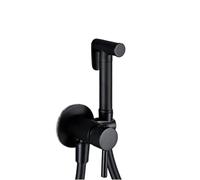 Acqua calda e fredda ibrida montata a parete in ottone manuale con supporto for bagno, cucina, WC, rubinetto, bidet, spruzzatore Per Igiene(Matte black)