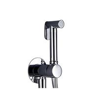 Acqua calda e fredda ibrida montata a parete in ottone manuale con supporto for bagno, cucina, WC, rubinetto, bidet, spruzzatore Per Igiene(Gray)