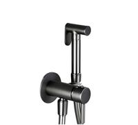 Acqua calda e fredda ibrida montata a parete in ottone manuale con supporto for bagno, cucina, WC, rubinetto, bidet, spruzzatore Per Igiene(Deep gray)