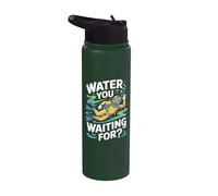 Acqua che stai aspettando sub gioco di parole Oceano Stainless Steel Insulated Water Bottle