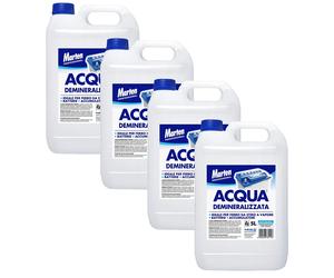 Acqua DEMINERALIZZATA per BATTERIE ACCUMULATORI E Ferri da Stiro da 4X5LT 20LT