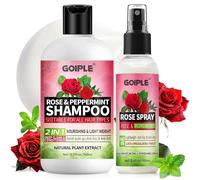 Acqua di Rosa Capelli Duo Set-Cofanetto Shampoo e Dopo Rosa-Shampoo Senza Solfato Con Spray Idratante Capelli Brillantezza e Leggerezza.-Brume Loc Rinfrescante per Dreadlocks, Trecce & Riccioli