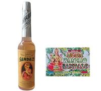 Acqua di sandalo 221 ml + sapone esoterico alla glicerina con sandalo, rosmarino e ruda | pulizia energetica, buona fortuna, denaro, amore e salute - pacchetto rituale completo